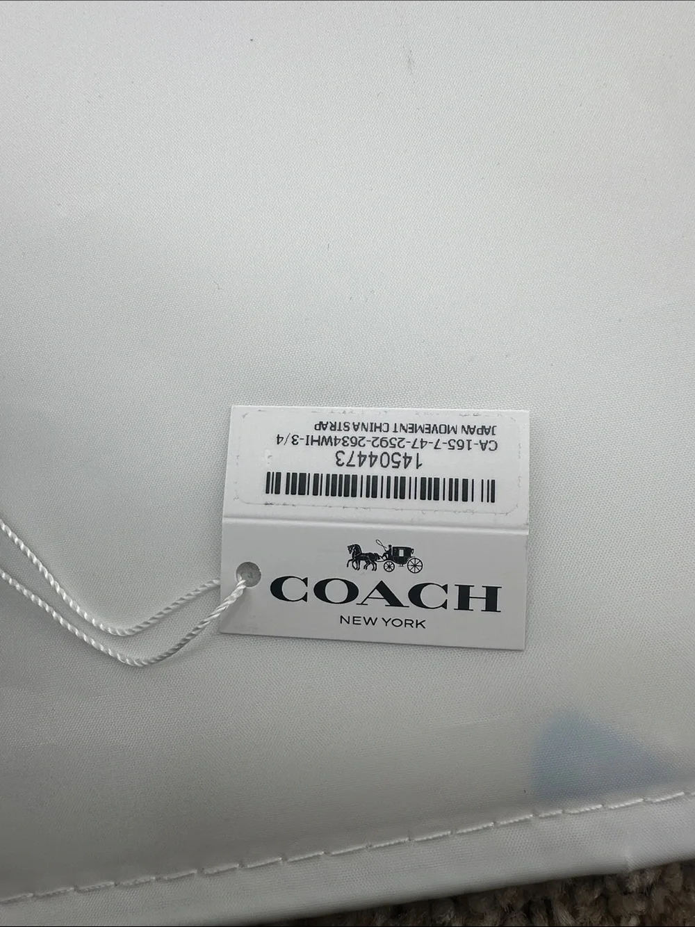 New! Coach White Silicone Watch with Green Dial Accents